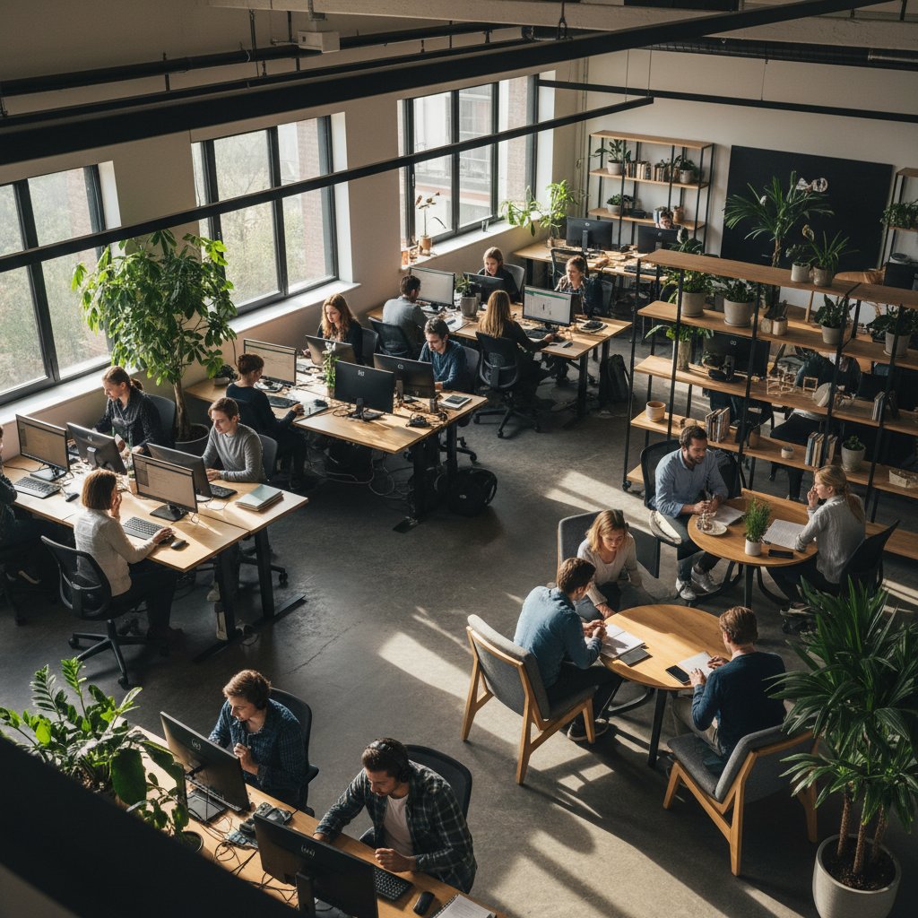 Students learning digital skills